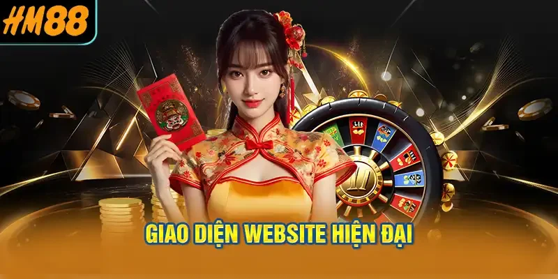 Giao diện website HM88 hiện đại